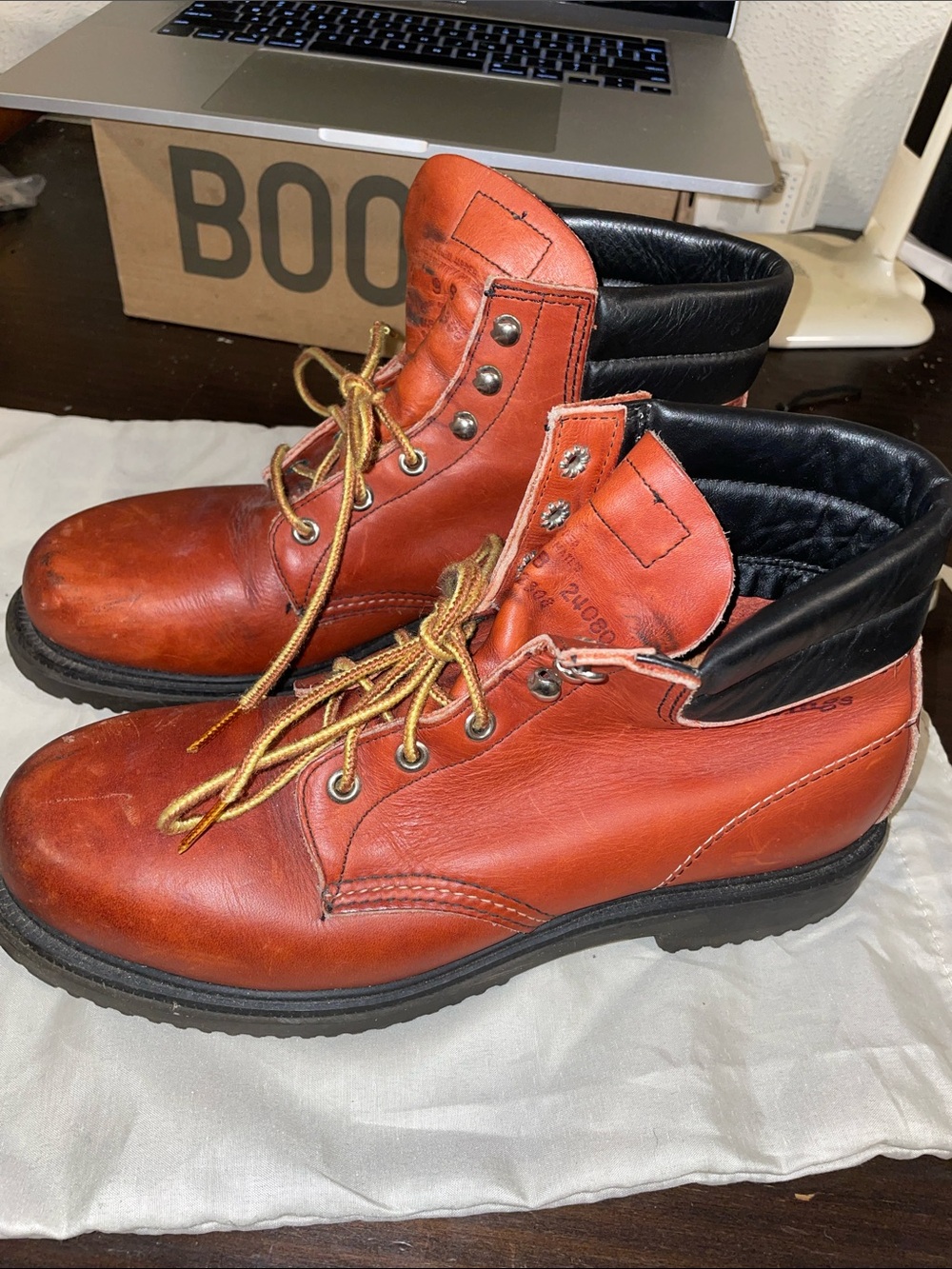 Red Wing Shoes Brick Red Leather Work Boots size 9